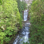 The waterfalls of the Cirque de Saint-Même are active year-round and fed by underground springs. The waters of the Guiers Vif fall in the center of the Cirque in a vertical drop of 985 feet.