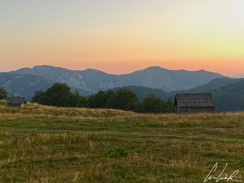 In Montenegro, the Biogradska Gora National Park offers magnificent sunsets on the highest peaks of the Bjelasica Mountains.